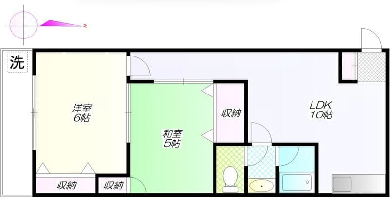サニーコーポK 504 間取り図