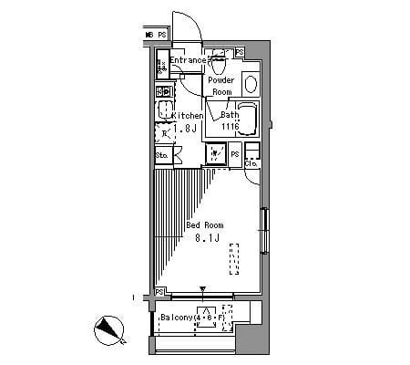 パークアクシス西ヶ原 401 間取り図