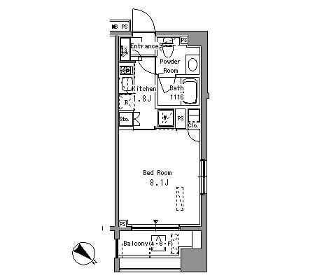 パークアクシス西ヶ原 801 間取り図