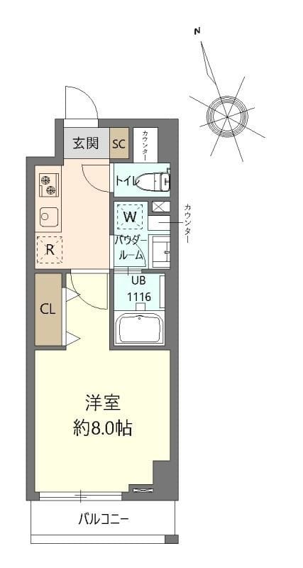 瑞雲 203 間取り図