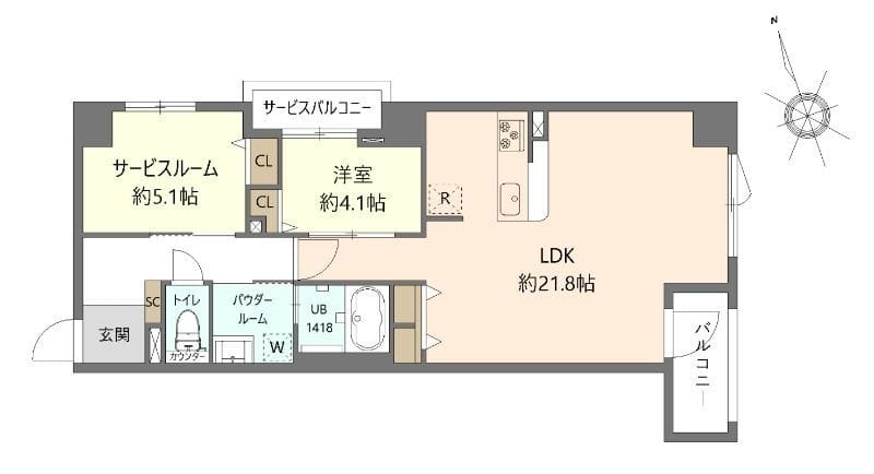 瑞雲 209 間取り図