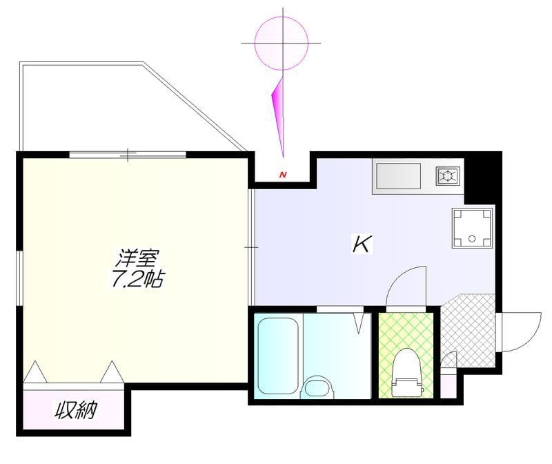 月村マンションNo.23 702 間取り図
