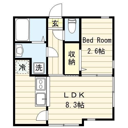 KA RESIDENCE NISHINIPPORI 102 間取り図