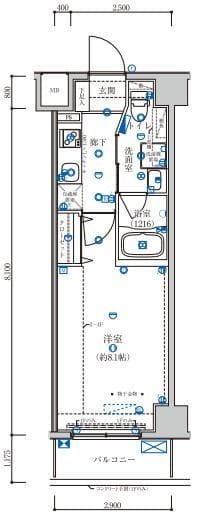 LEXE八広 106 間取り図