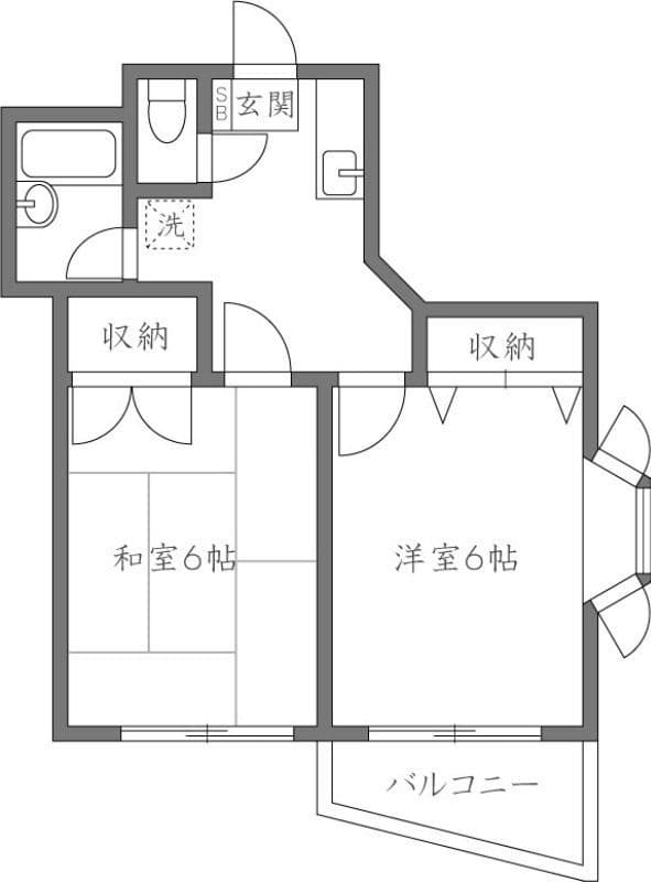リバーサイド小泉 201 間取り図