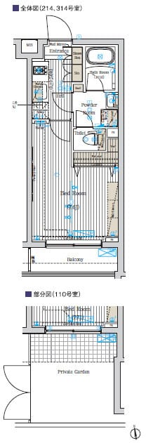 ブライズ祖師ヶ谷大蔵DUE 110 間取り図