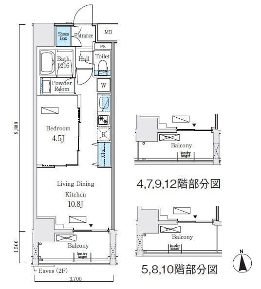 プライマル上野・稲荷町 302 間取り図