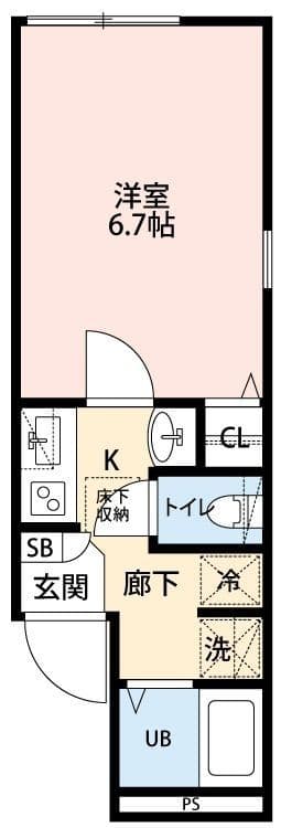 仮称)興野2丁目新築計画 B棟 102 間取り図