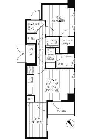 コスモリード新宿余丁町 209 間取り図