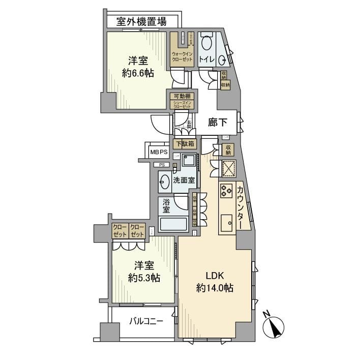 アトラス代々木上原 502 間取り図