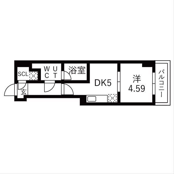 OAKLANCE大塚 503 間取り図