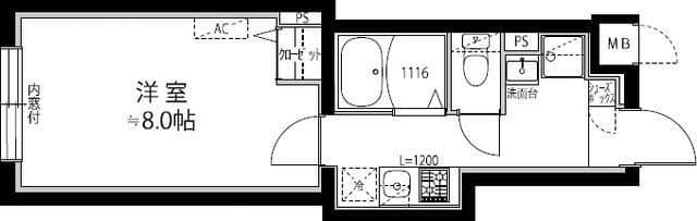 プラティーク中野ウエスト 302 間取り図