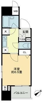 クロスレジデンス蒲田 0508 間取り図