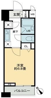 クロスレジデンス蒲田 0702 間取り図
