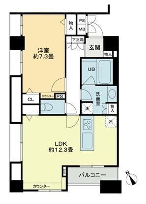 クロスレジデンス蒲田 1602 間取り図