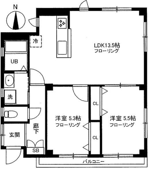 羽田ドリームハウス 201 間取り図