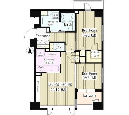 コスモ・イオ桜新町 306 間取り図