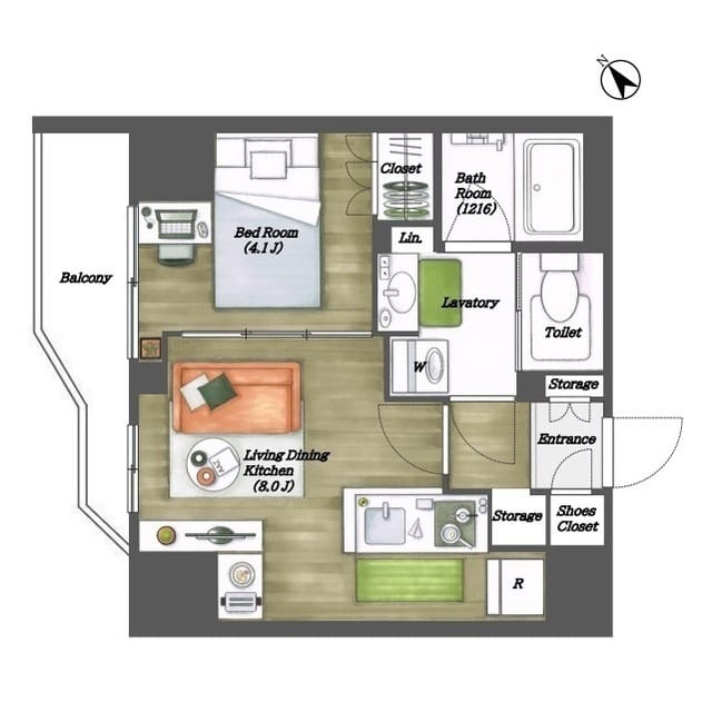 ルジェンテ・バリュ上野根岸 0801