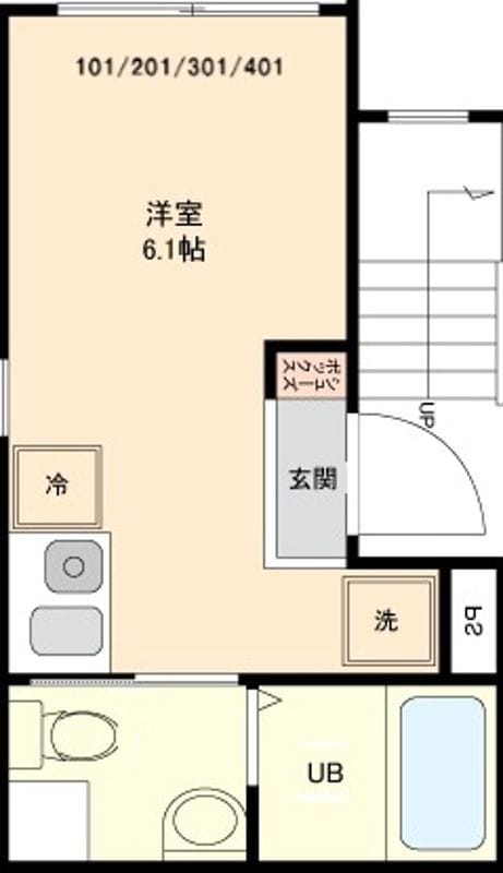 アイリス洗足 202 間取り図