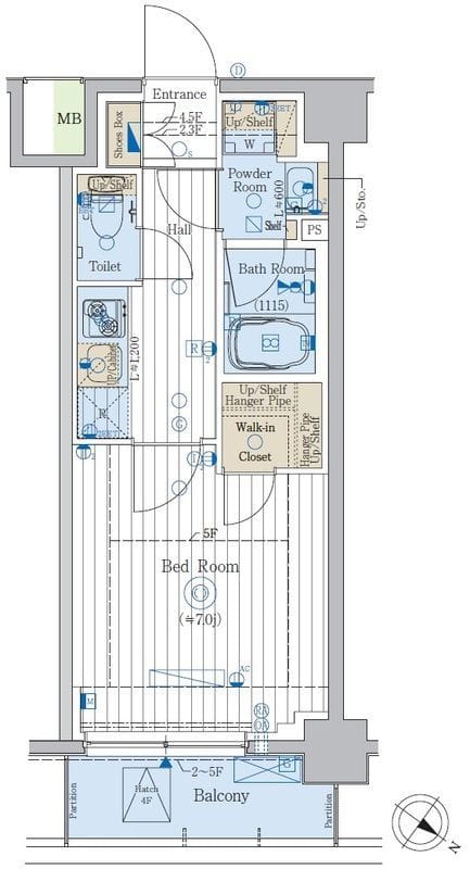 プラージュ リュー 押上 403 間取り図