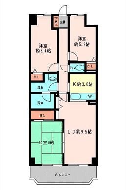 ドエル瀬田 0202 間取り図