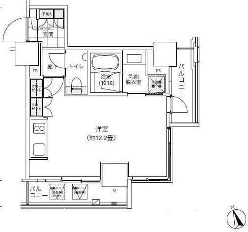 パークキューブ愛宕山タワー 904 間取り図