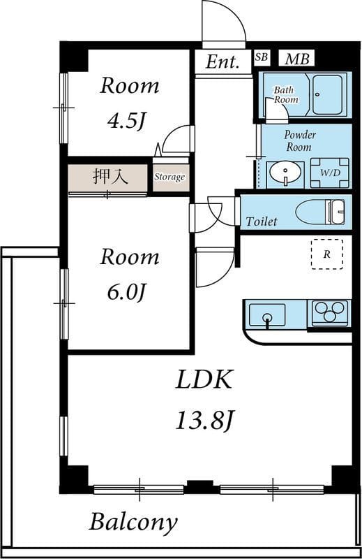 ルートホワイトⅡ 201 間取り図