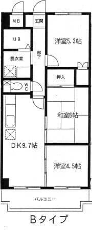 ビラージュ壱番館 205 間取り図