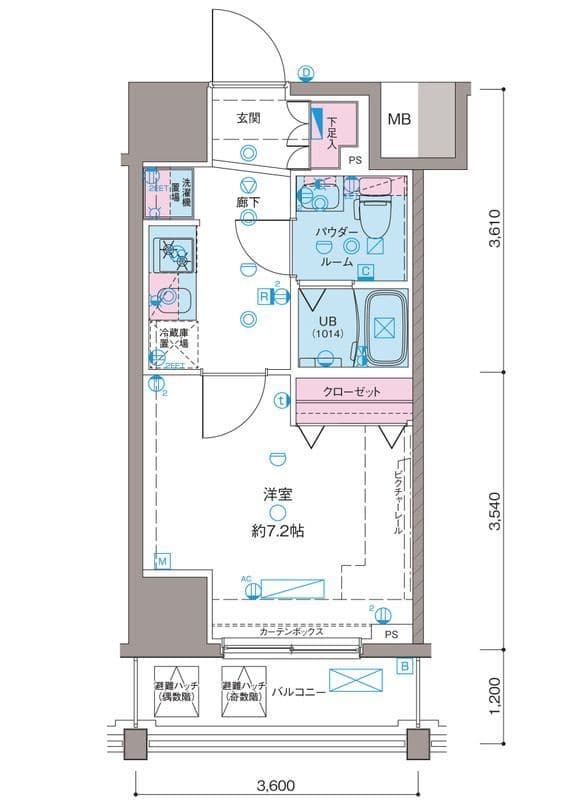 ガリシア新宿NorthⅡ 602 間取り図