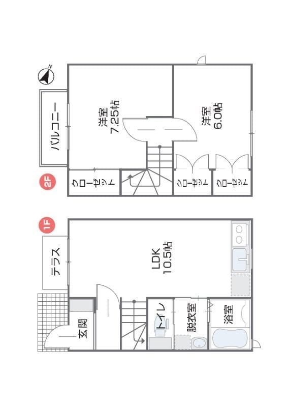 市川ガーデンヴィラ A5 間取り図