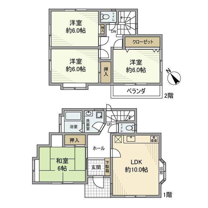 上の宮戸建 0 間取り図