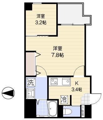 ムジーク北参道 201 間取り図