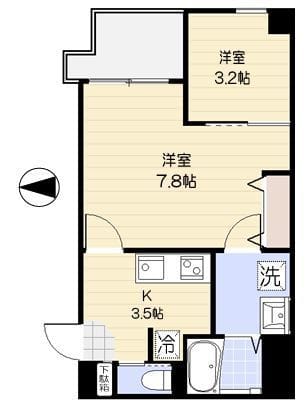 ムジーク北参道 304 間取り図