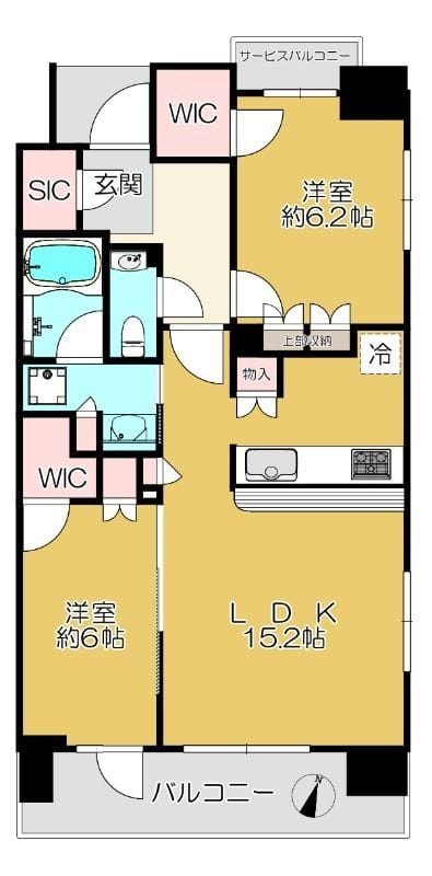 ザ・パークハウス愛宕虎ノ門 504 間取り図