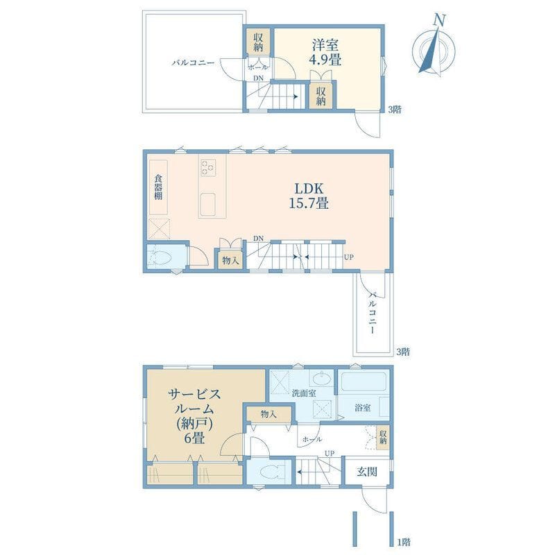 南品川6丁目戸建 28.5万円/なし/入力なし 間取り図