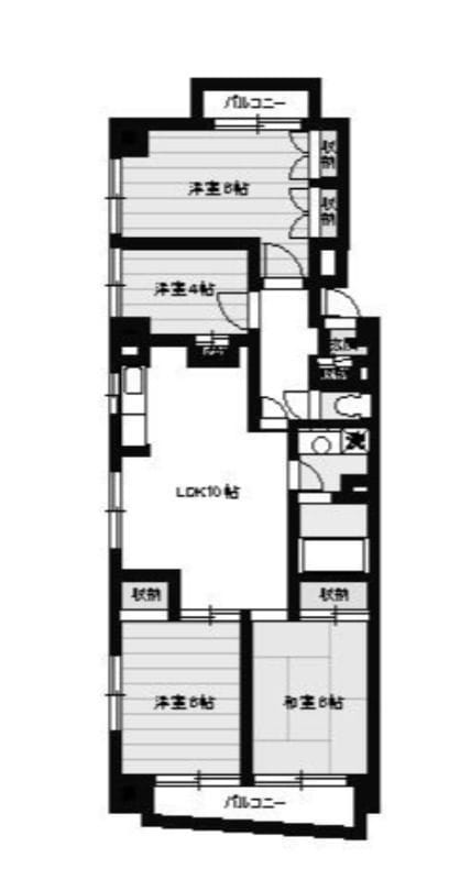 パープルハイム 205 間取り図