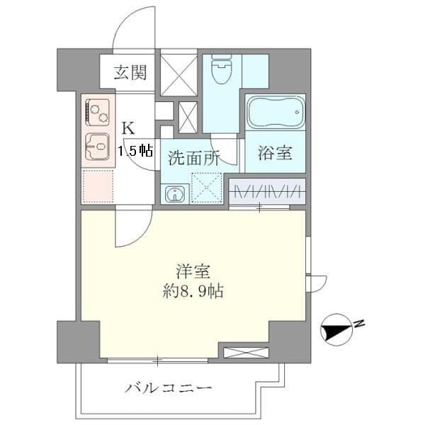 マインズ・コム白金 401 間取り図