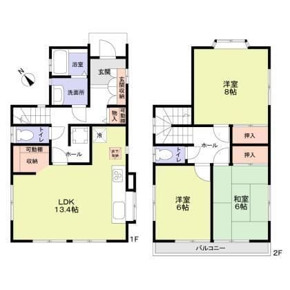 横浜市旭区中尾戸建貸家 101 間取り図