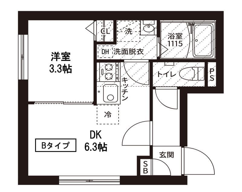 レピュア菊川駅前レジデンス 101 間取り図