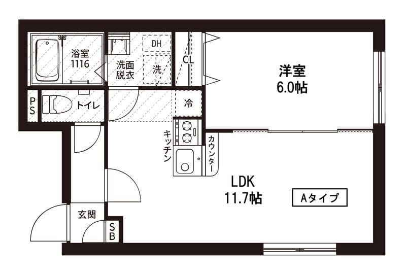 レピュア菊川駅前レジデンス 302 間取り図
