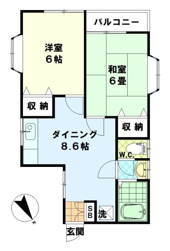 ファミリーM 201 間取り図