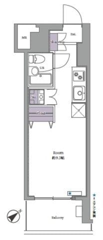 越前堀永谷マンション 307 間取り図