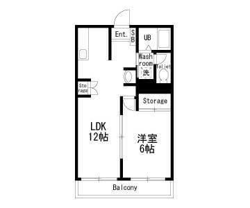 サマックス・ヴィレッヂA 202 間取り図