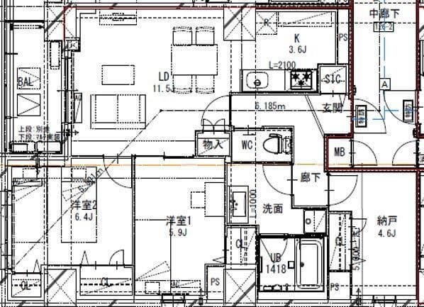 フロンティアレジデンス板橋 1503 間取り図