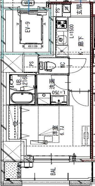 フロンティアレジデンス板橋 508 間取り図