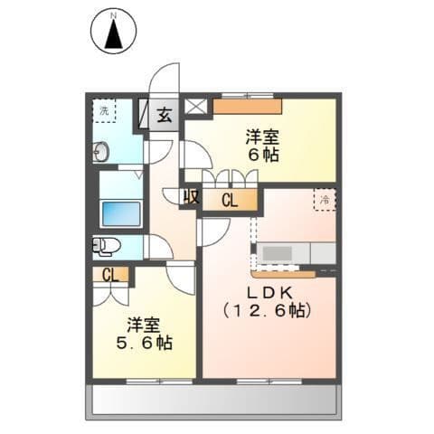 グランベル・ハウスⅠ 106 間取り図