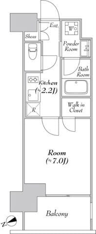 カナルフロント芝浦 408 間取り図