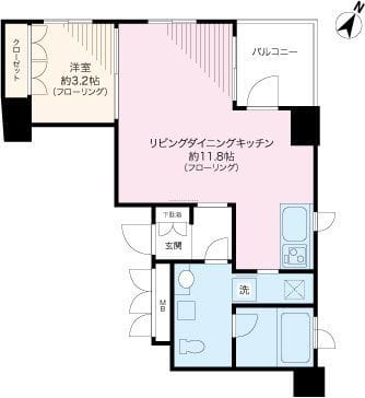 パルコート芝崎 302 間取り図