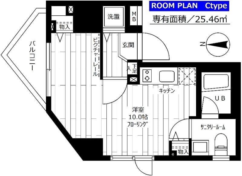 ステージファースト新宿原町 303 間取り図