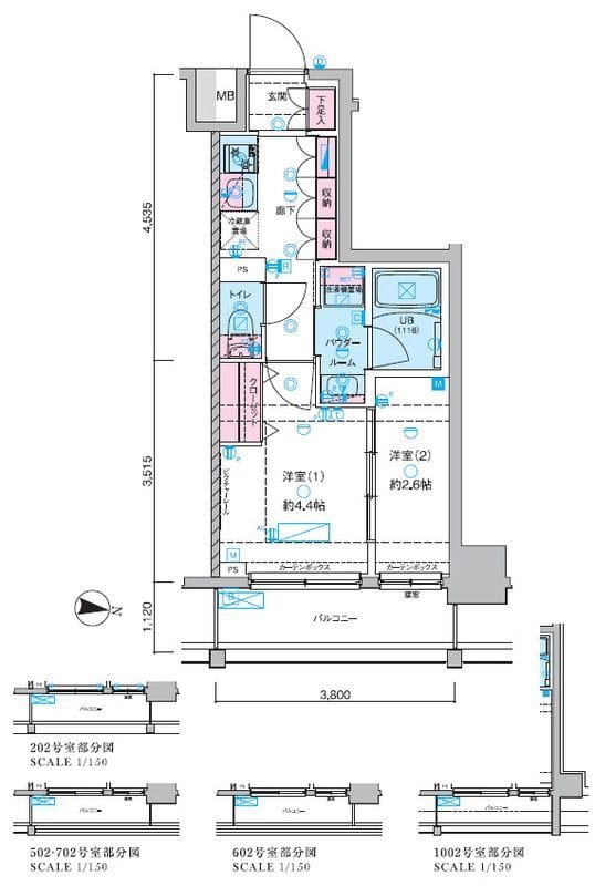 GENOVIA木場Ⅱ 702 間取り図